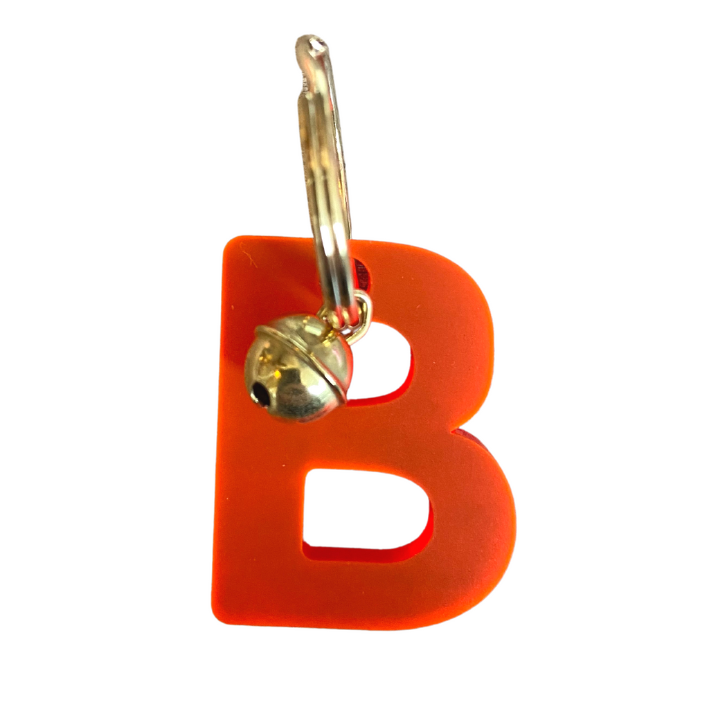 Schlüsselanhänger Buchstabe B orange 