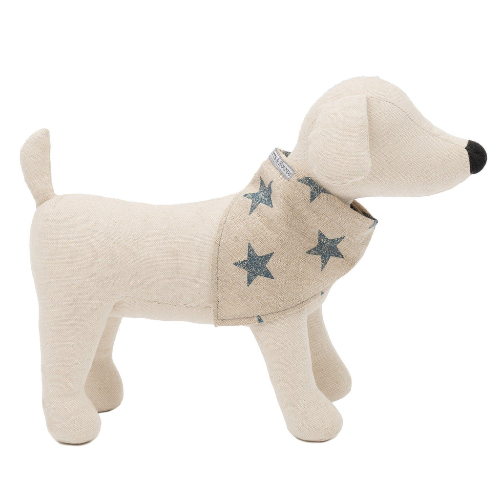 Blaues Hundehalstuch mit Sternen, Halstuch - Van Muppen 