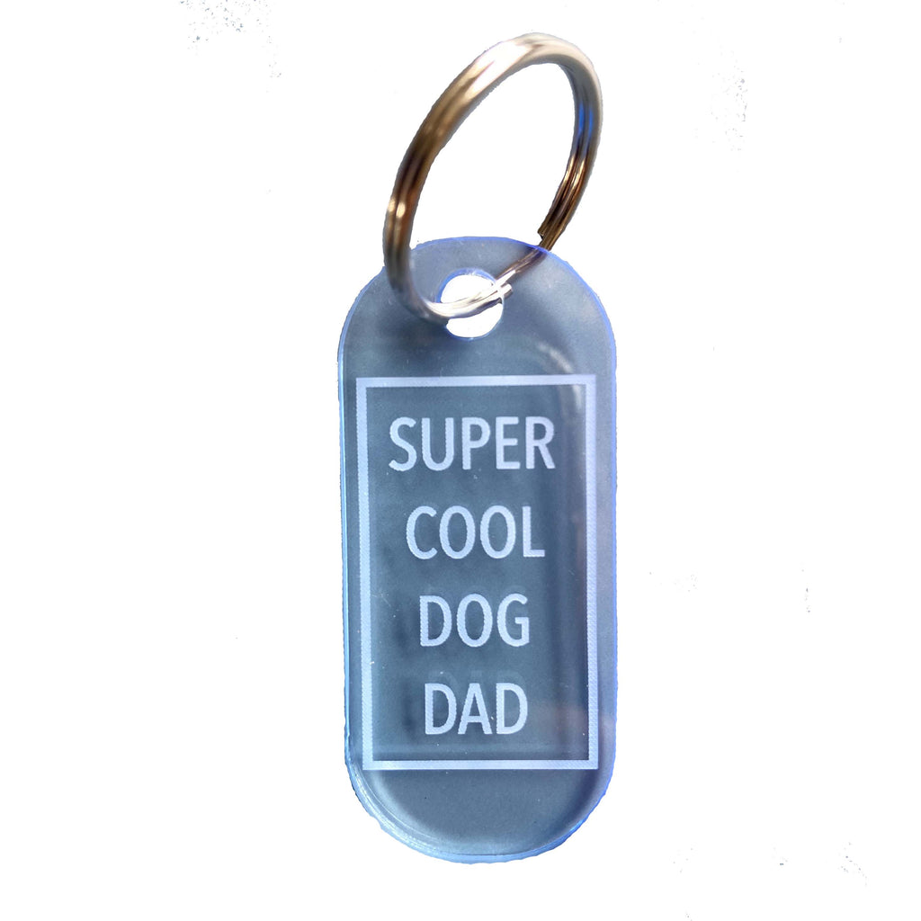 Van Muppen Schlüsselanhänger Super Cool Dog Dad blau