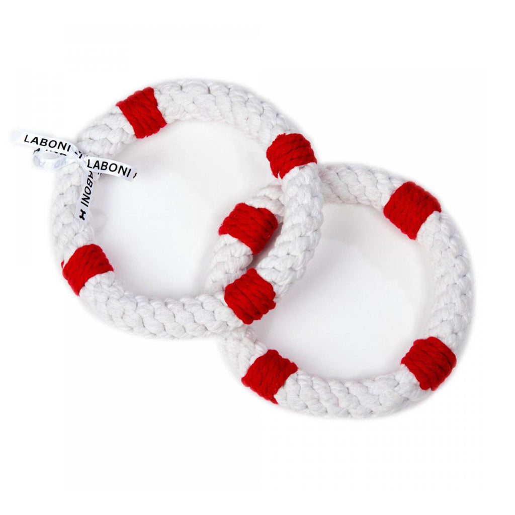 Van Muppen Hundespielzeug Rettungsring aus handgeknüpfter Baumwolle. 