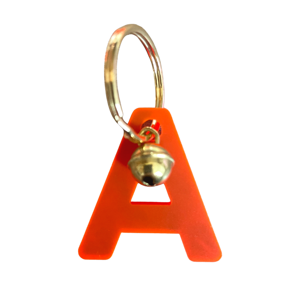 Schlüsselanhänger mit Buchstabe A orange