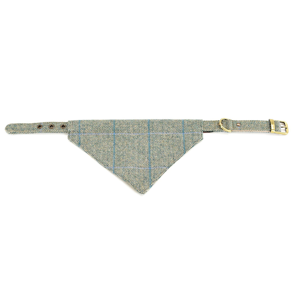 Tweed Halsband mit Dreieckstuch beige, Halsband - Van Muppen 