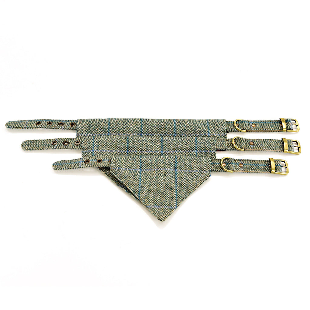 Tweed Halsband mit Dreieckstuch beige, Halsband - Van Muppen 