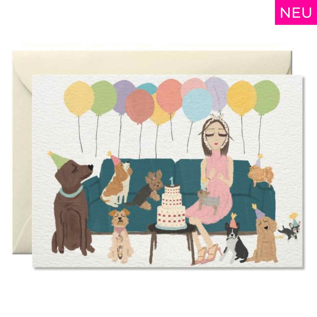 Geburtstagskarte mit Hunden