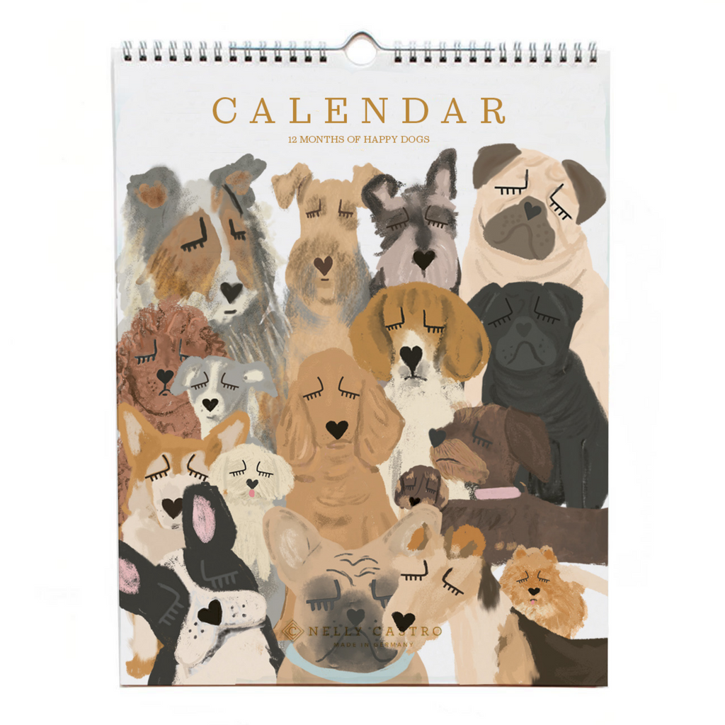 Dogs Calender Wandkalender mit Hundemotiven besonders für Geburtstage geeignet Deckblatt 