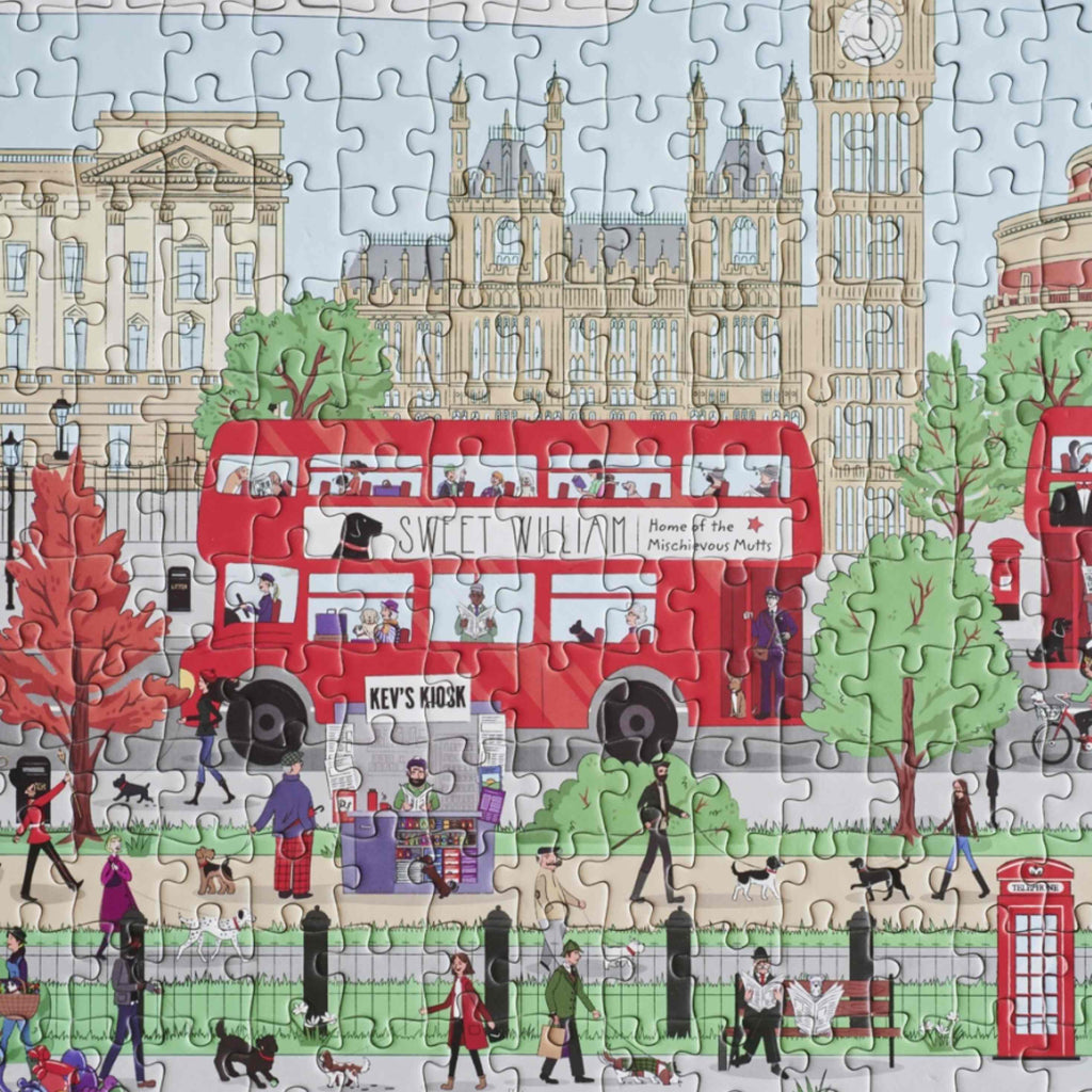 Puzzle Hunde London Bus 