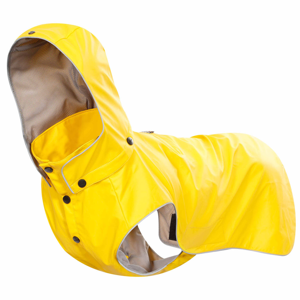 Van Muppen Regenmantel gelb mit Kapuze von Rukka Pets